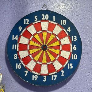 Large Vintage Double-Sided Dart Board